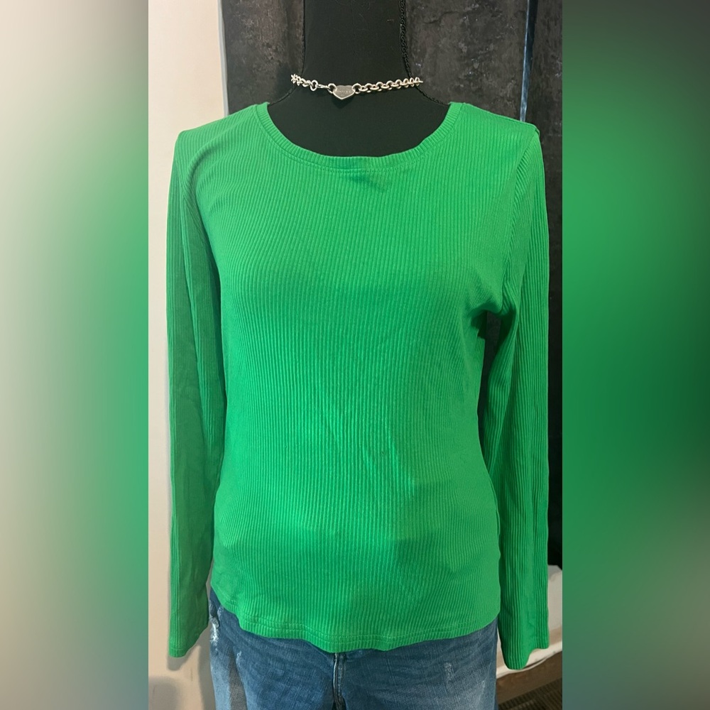 J. Crew Vibrant Green Kids Long Sleeve Tee